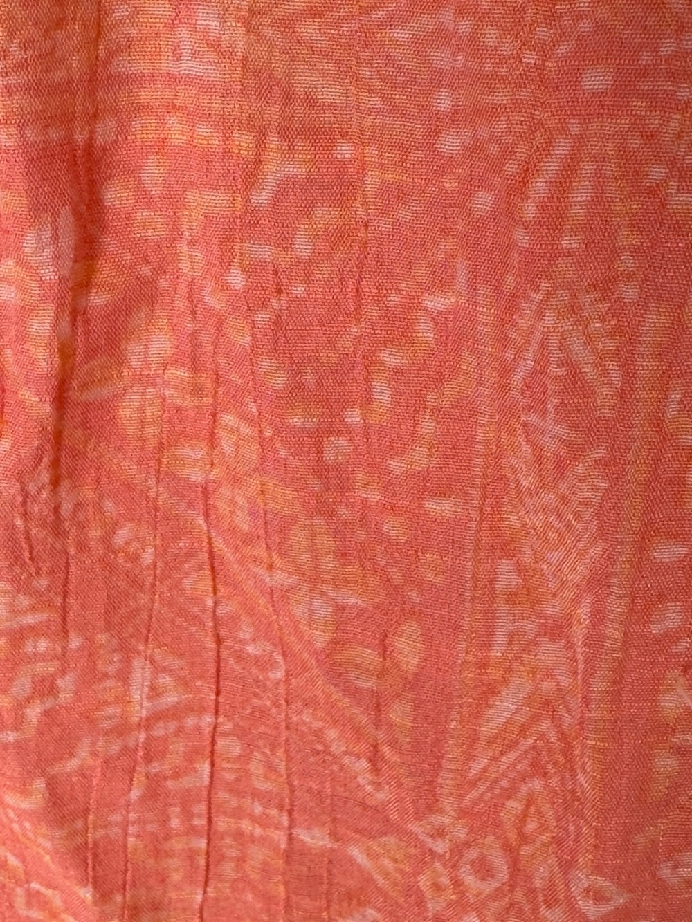 Fred David Coral Tie-Front Peasant Blouse Size Small Petite - Picture 5 of 7